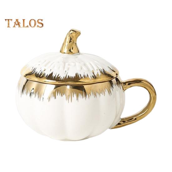 

300 мл Тыквенная кружка с крышкой Осенняя кофейная кружка Кружки на День благодарения Тыквенная керамическая кофейная кружка Милые чашки для чая и кофе на день рождения Жены Мамы Девочки Друзья 300ML белый