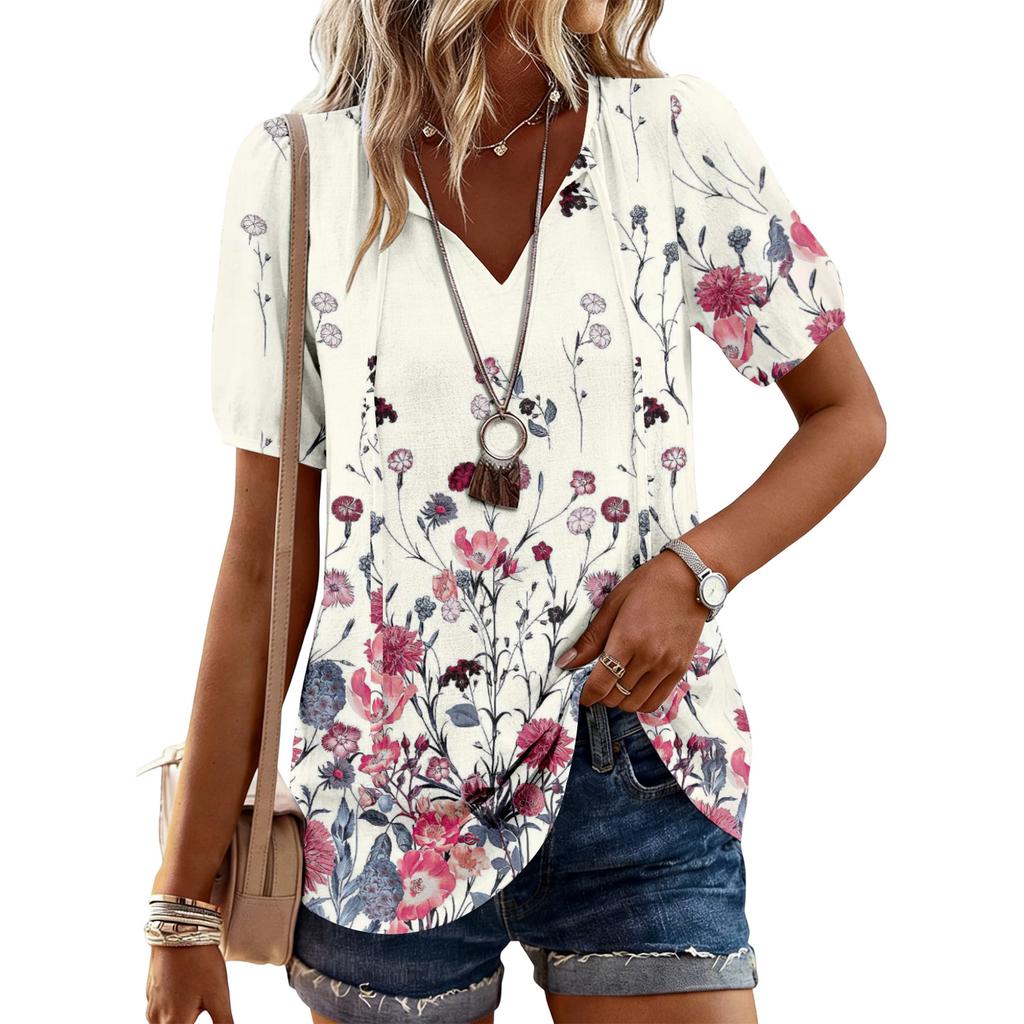 Women's Fashionable Casual Vintage Printed Top