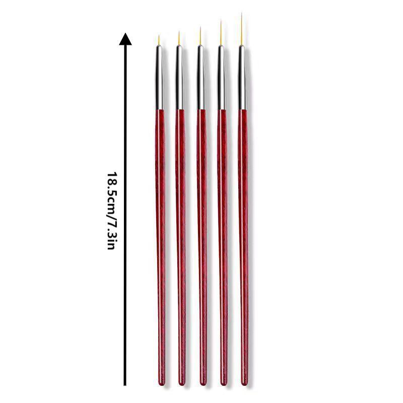 Wooden Nail Art Brushes Nail Art Liner Brush For Thin Details Fine Drawing Liner Brush Uv Gel Polish Painting Nail Design Tool