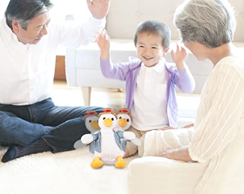 Kiyoraka OK-A01 "Flapping Duck" - A Cute Plush Toy That Repeats What You Say and Shakes Its Head, White
