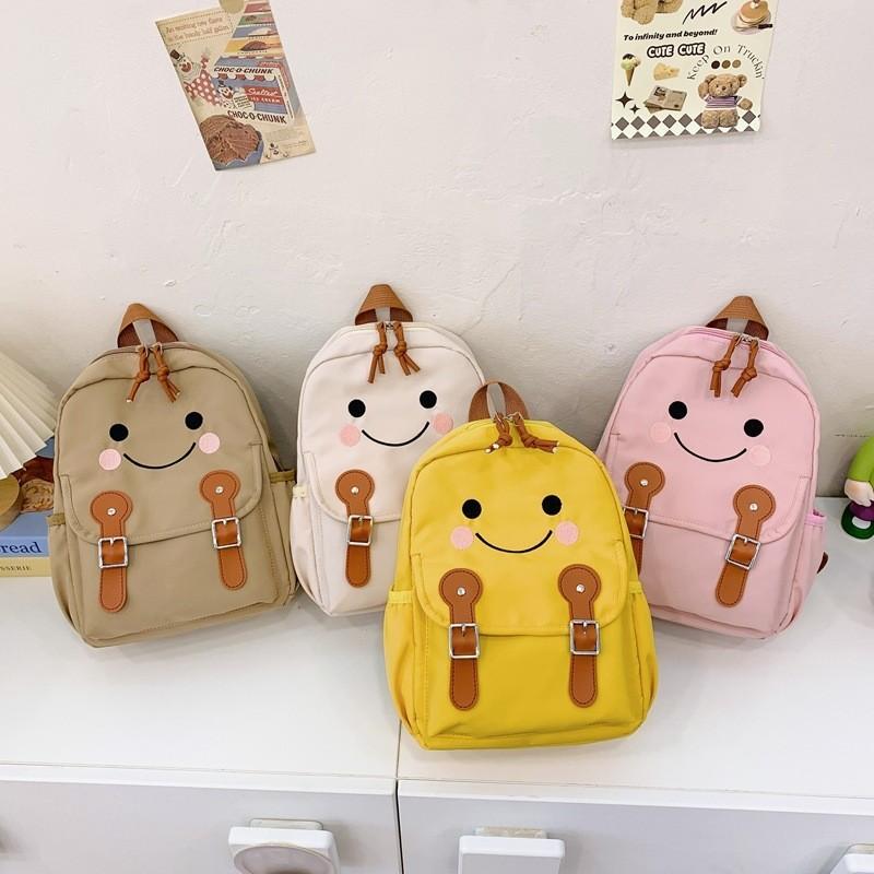 Breathable Nylon Kindergarten Backpack With Fun Geometric Print For Children