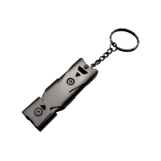 

150 децибел походный спортивный аварийный свисток из нержавеющей стали с двойной трубкой чёрный