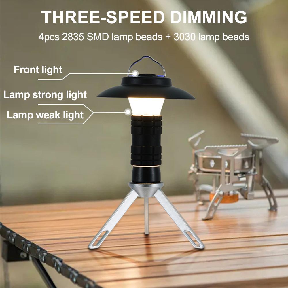 1PCS Super Bright LED Multi-Functional Camping Light Outdoor Rechargeable Flashlight Portable Carrying Light Camping Essentials