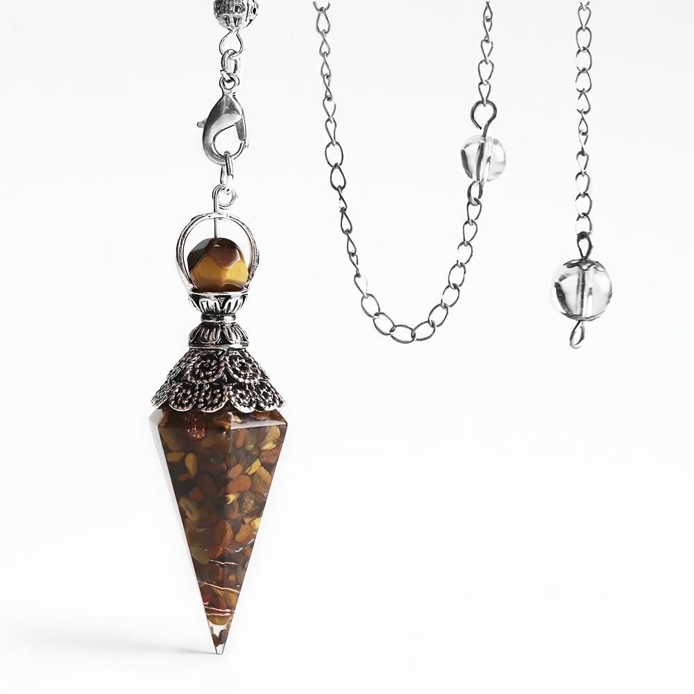 Crystal Amethyst Citrine Resin Pendant With Hexagonal Shape For Fashion Jewelry Accessories