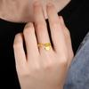 Brass Chic Gold Plated Ring With Customizable Fit And Symbolic Designs Women For
