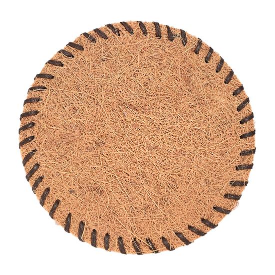 Handwoven Coir Tea Coaster Heat-Resistant Natural Bristle Mat for Teapot Cups Rustic Palm Fiber Pad for Tea Ceremony Absorbent Eco-Friendly