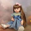 Süße Reborn-Puppen mit geraden Beinen, Betty 55 cm, Ganzkörper aus Vinyl, Badesimulation, Babypuppe, Prinzessinnen-Mädchen, Schlafenszeit-Begleitpuppe, Geburtstagsgeschenk für Kinder