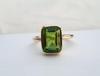 Natural Green Peridot 925 Sterling Silver Yellow Gold Plated Ring Jewelry, August Birthstone Ring