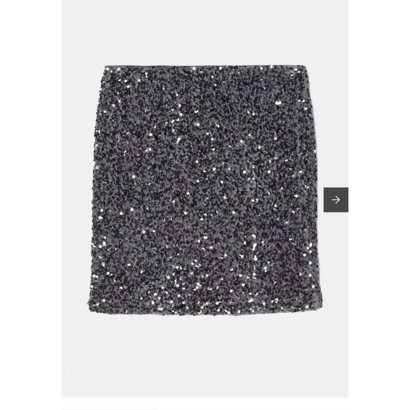 

Scandinavian Niche Style CW Xs-s Velvet Heavy Industry Sequin Casual Dress Suit Long Sleeves Tops A- line Skirt Sequin Grey-Skirt M