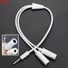 JCD 1Male to 2 Dual Female Y Splitter Cable 3.5 mm Audio Cable For Earphone Headset Headphone MP3 MP4 Stereo Plug Adapter Jack