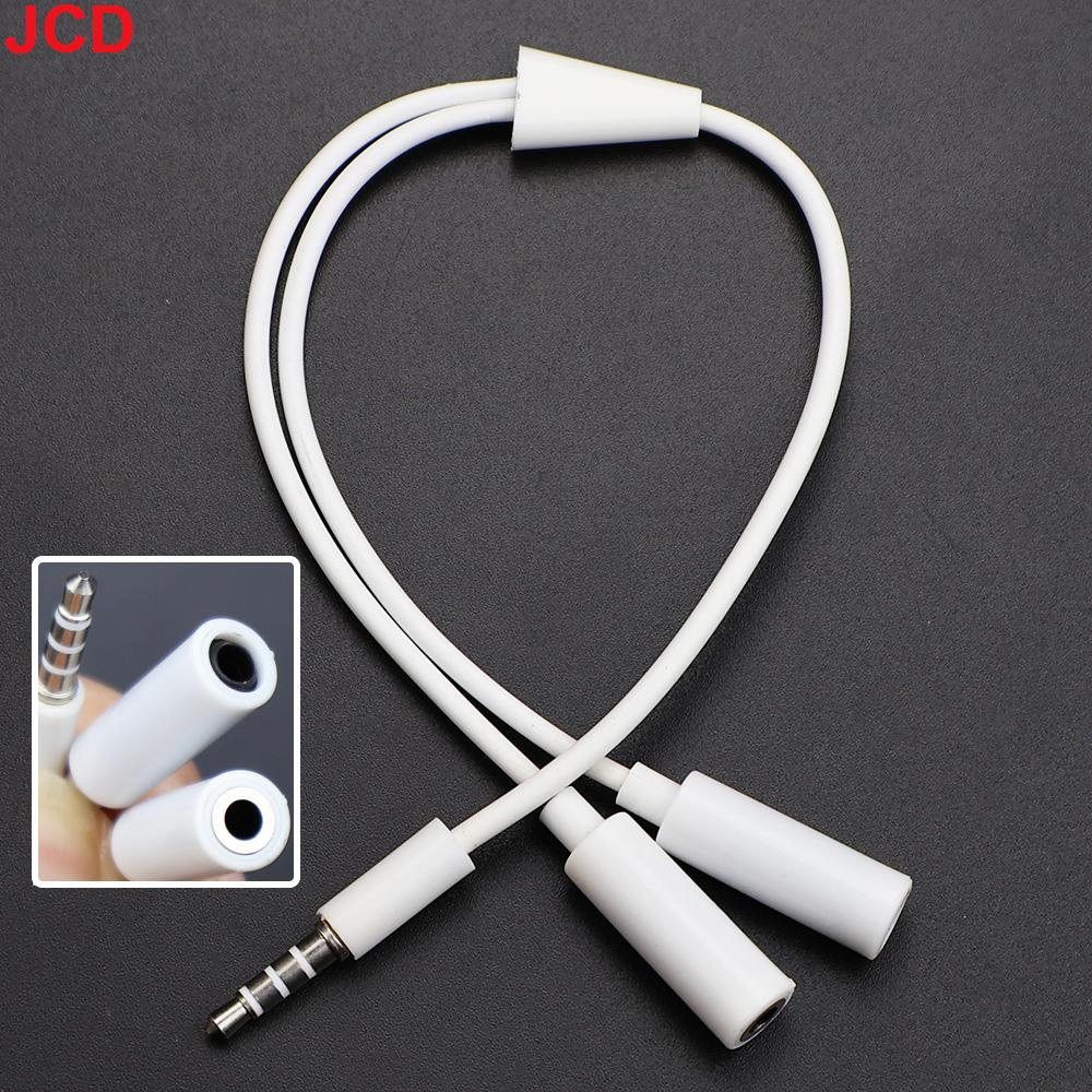 JCD 1Male to 2 Dual Female Y Splitter Cable 3.5 mm Audio Cable For Earphone Headset Headphone MP3 MP4 Stereo Plug Adapter Jack