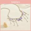 Collier Pendentif Libellule Avec Pompons Multicouches Pour Femmes Mode d'Été
