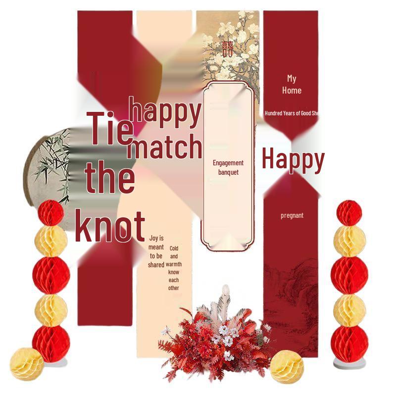 Elegant Wedding Hanging Banner for Atmosphere and Scene Decoration