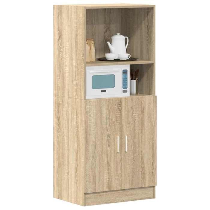 VidaXL Kitchen Cabinet Sonoma Oak 57x41.5x131.5cm Engineered Wood 860123