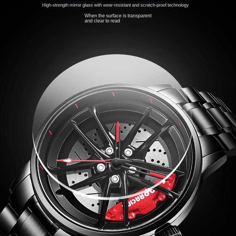 Ceas pentru bărbați SVJ Ceas cu butuc de roți de calitate superioară Ceas cu cuarț rezistent la apă tridimensional