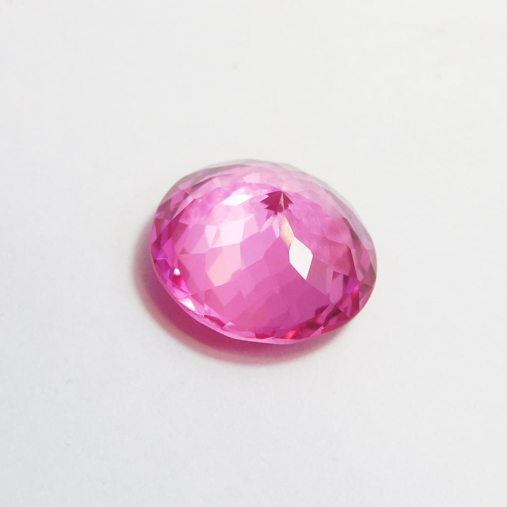 Natural Pink Ruby Loose Gemstone 13.40 Ct Round Cut for Jewelry Making and Gem Collections