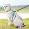 Reflective Cat Escape Proof Collar Strap Polyester Cat Chest Strap Pet Harness Leash Set  Running