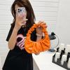 New Korean Style Shoulder Dumpling Bag, French Style Bag, Fashionable Cloud Bag, Pleated Handbag for Women
