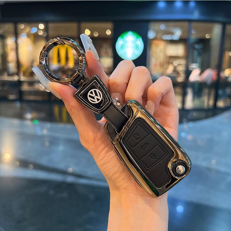 

For VOLKSWAGEN Car Folding Key Case Cover Shell Fob For VW Volkswagen Golf 7 MK7 Tiguan MK2 For SEAT Ateca Leon FR 2 Ibiza Skoda