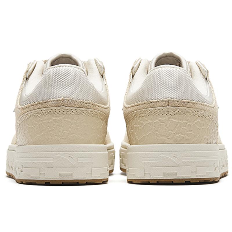 Anta Coconut Shell Basic Slip Resistant Abrasion Resistant Balance Low top Skateboard Shoes Women's White Sneakers 922338053-2