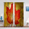 Autumn Fall Season Maple Leaves Orange Sheer Curtain for Living Room Voile for Window Blinds Bedroom Tulle Drape Kitchen Curtain