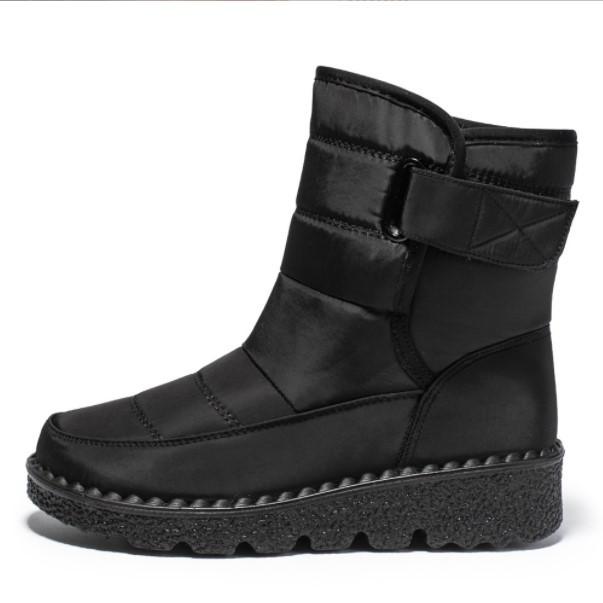 22 neue Außenhandel warme Damen Schneestiefel Damen Klettverschluss wasserdicht Europäische Größe 44 Damenstiefel lässige Damenschuhe