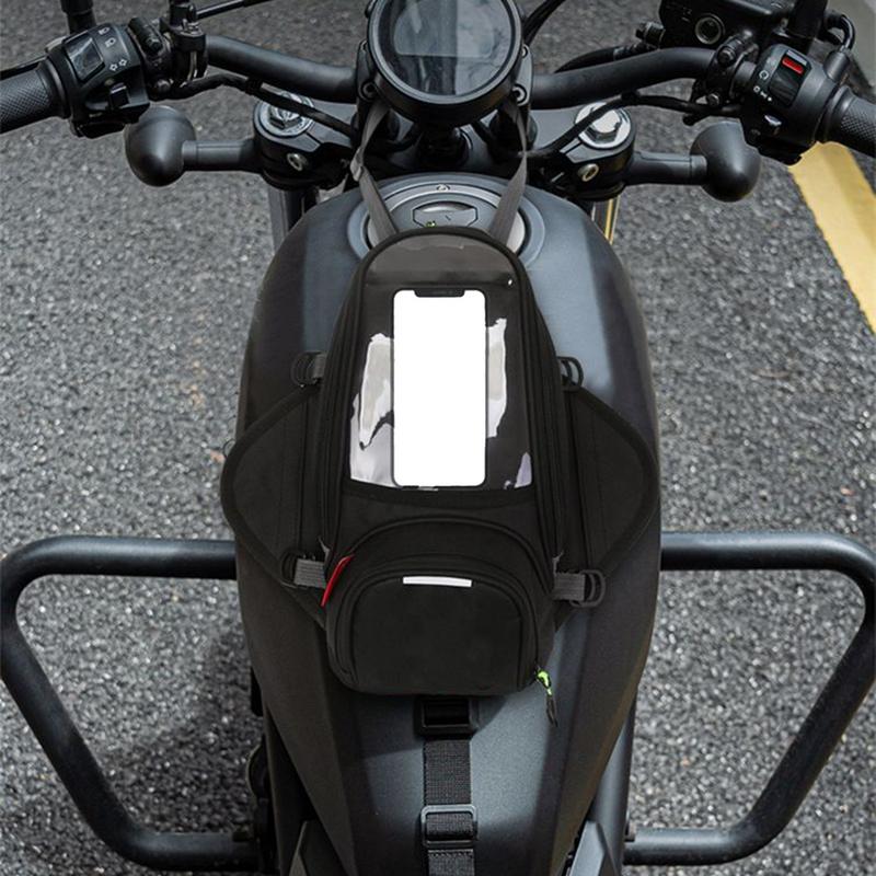 Motorcycle Fuel Tank Bag Touchable Navigation Magnet Bag Waterproof Multifunctional Magnetic Reflective Front Trunk Pannier