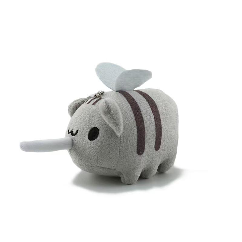 Bugcat Capoo Plush Toys Keychain Cute Blue Cat Erpillar Soft  Stuff Animal Bag Accessories Pendant For Birthday Gift