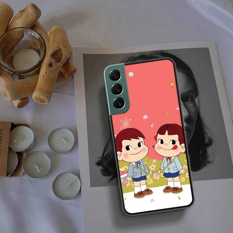 F-Fujiya M-Milky P-Peko C-chan Cartoon Phone Case For Samsung Galaxy S22 S25 Ultra S21 S10 Plus S26 Edge S20 S23 S24 FE Cove