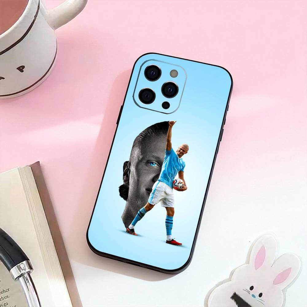 E-Erling h-Haaland 9 Phone Case For iPhone 17,16,15,14,13,12,11 Plus,Pro,Max,XS Silicone Soft Cover