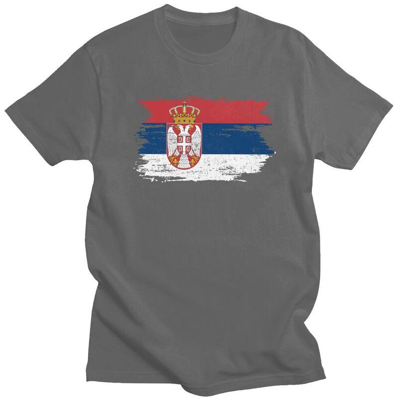 Custom Serbia Flag T Shirt Men Short Sleeves 100 Cotton Tshirt Casual Serbian Proud Tee Tops Streetwear Tshirt
