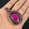 Ruby Pendant Gemstone Jewelry, 999 Copper Wire Wrapped Handmade Pendant, Latest Design Jewelry