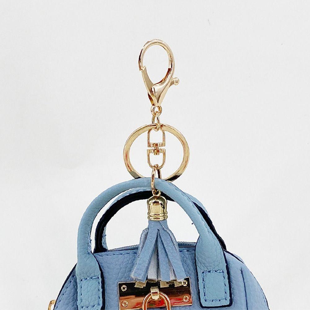 Creative With KeyChain Key Bag Simple PU Leather Mini Storage Pouch Multifunction Gift Coin Purse Wallet
