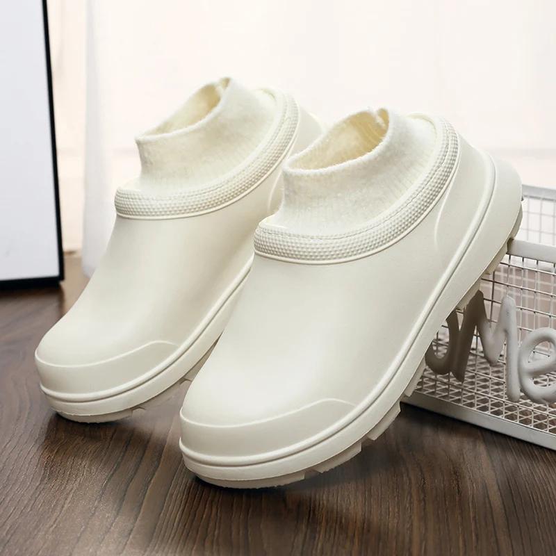 Herbst und Winter Paar Wasserdicht Plüsch Warm Baumwollschuhe Outdoor Plateau Rutschfest Lässig Mode Basic Vielseitig