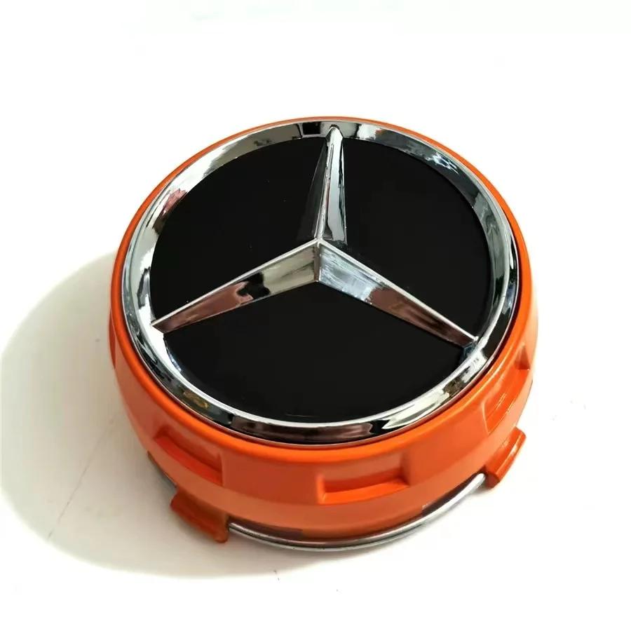 EJK4  2025 Hot For Benz 4PCS 75mm Car Wheel Center Hub Caps Cover For Mercedes Benz B/C/E/S Class A Class C200L GLC GLK CLA Accessorie