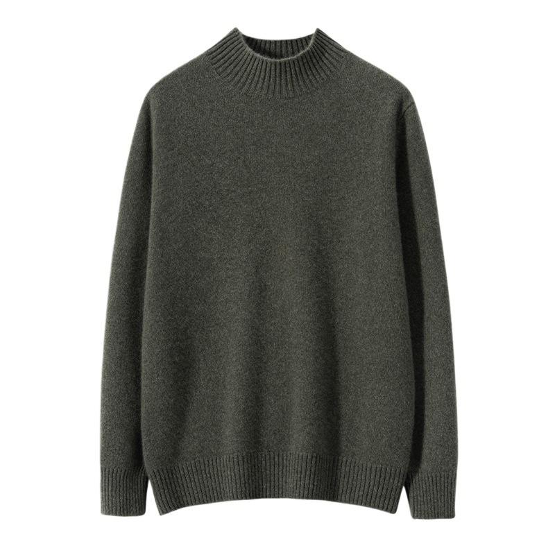 New Thickened Semi-turtleneck Cashmere Shirt Knitted Loose Top Sweater