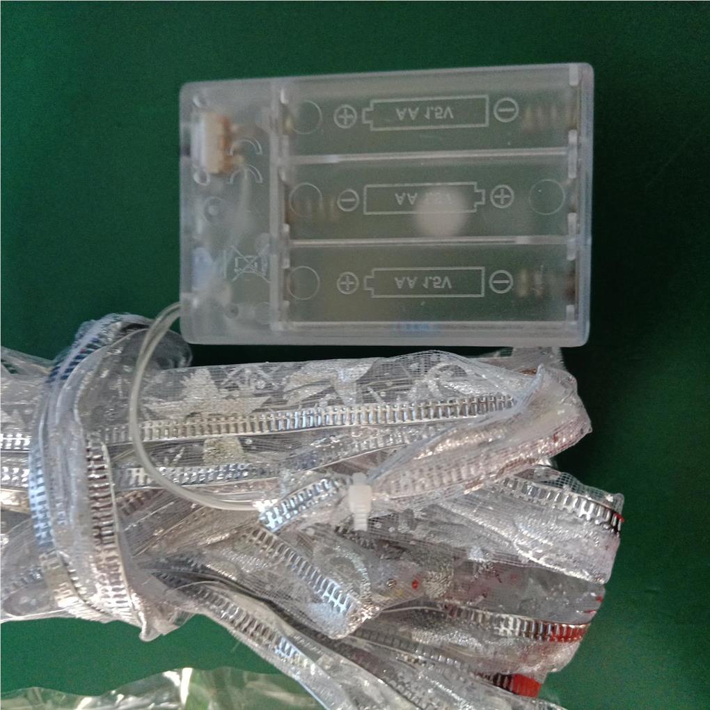 Christmas Tree Ribbon Light String Party Weddings Decoration Strip Gift Packing Decorative Supply for Dormitory Office