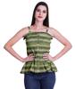 Moomaya Casual Shoulder Strap Flared Hem Cotton Slub Printed Women Summer