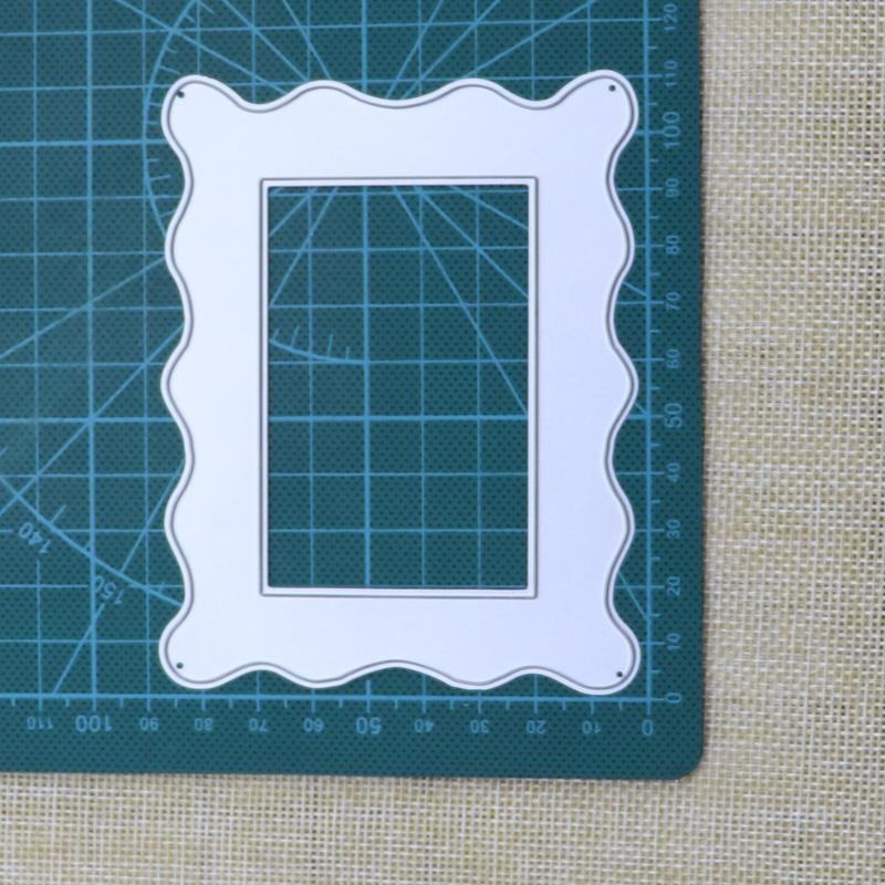 

Кружевная прямоугольная рамка Металлические штампы для резки Скрапбукинг Ремесло Тиснение Фотоальбом Высечка серебряный