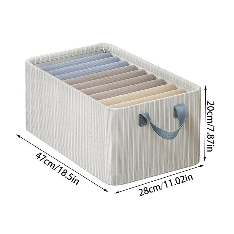 1pc Household Foldable Clothes Storage Box With Steel Frame Storage Box T-shirts And Trousers Storage Box