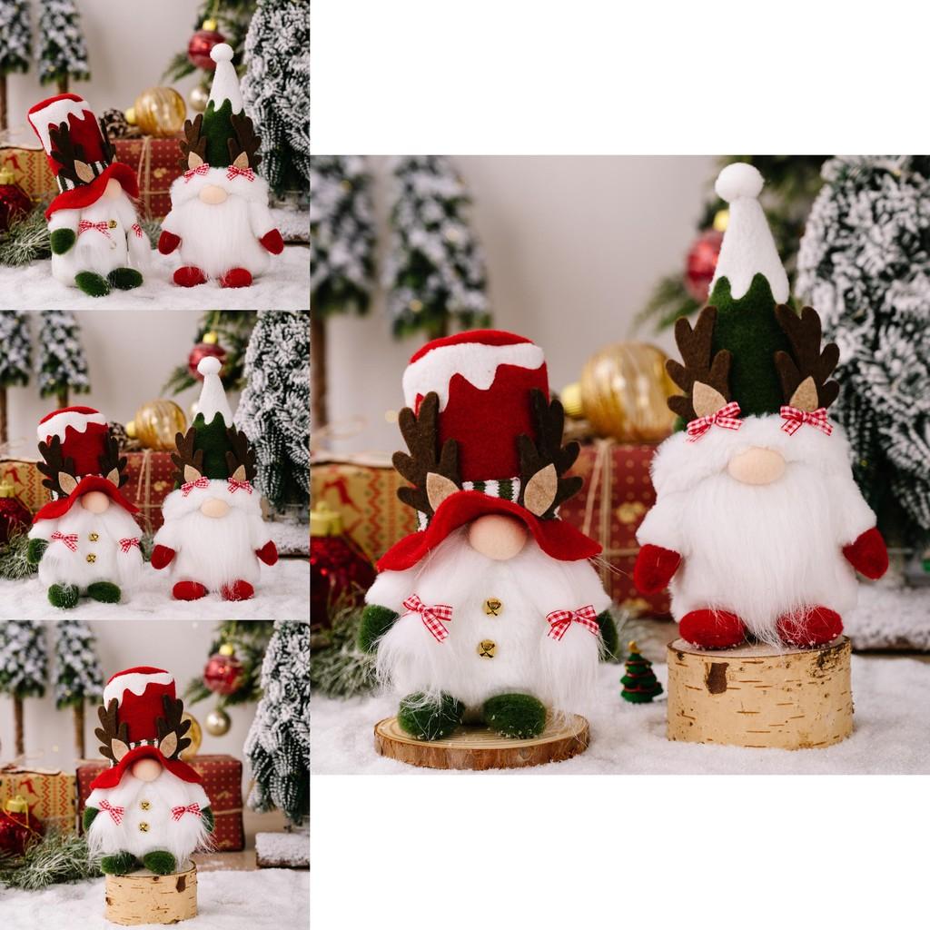 Whimsical Plush Christmas Gnome With Antlers And Playful Hat For Festive Cheer