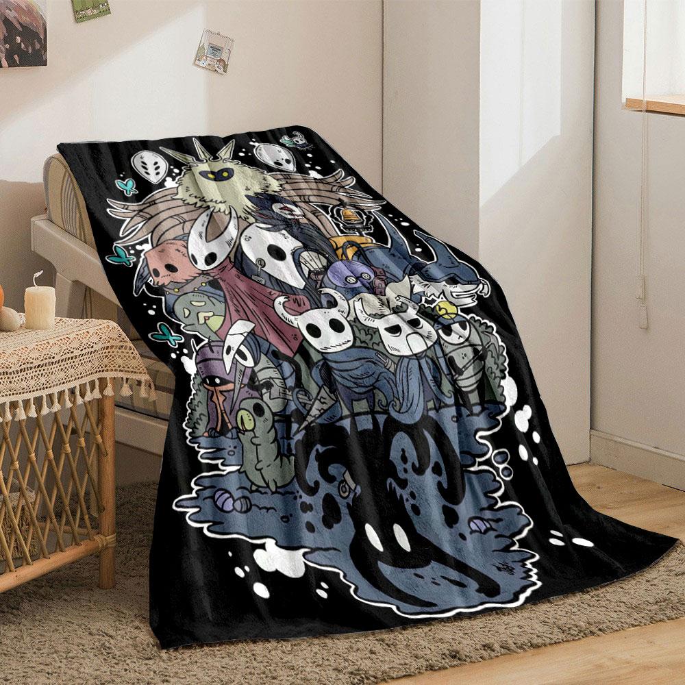 Cluster of stylized bug-like characters with varied designs and colors. for all seasons blanket lunch break throw gift