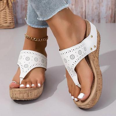 Sandali da Donna con Zeppa Piattaforma e Clip per Dita Estate 2025 Suola Spessa Zeppe Infradito Donna Taglie Forti 36-42 Roma Sandalias Mujer