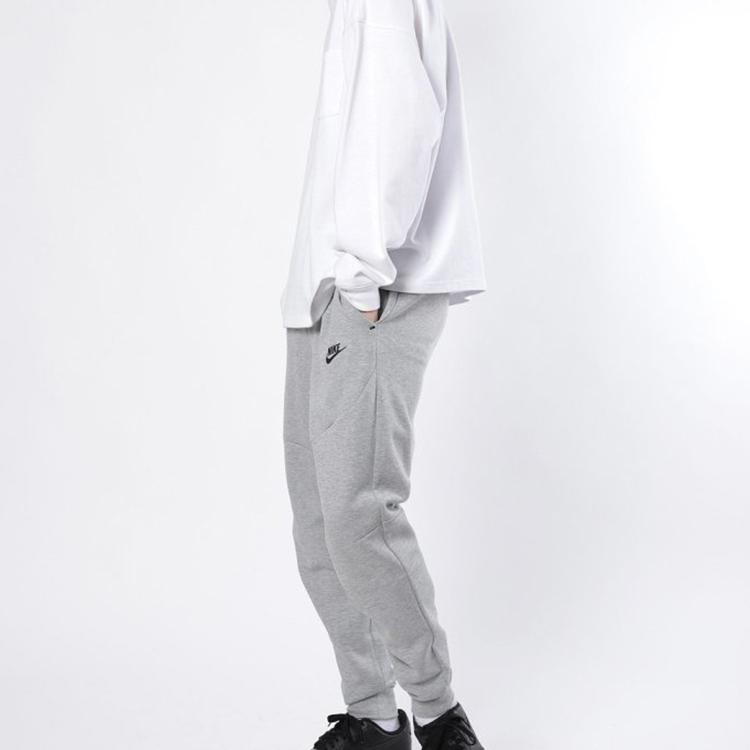 Nike Sportovní tepláky Tech Fleece (Velikost Asie) Tmavě šedý melír Pánská streetwearová CU4496-063