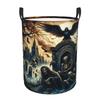 Halloween Ghosts & Zombies Laundry Hamper Large Storage Basket Kids Nursery Toy Organizer