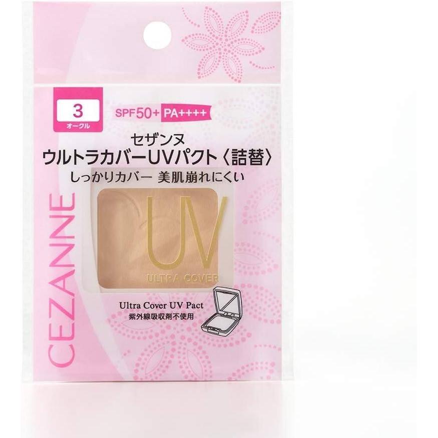 Cezanne Ultra Cover UV Foundation Pact  Refill  2 Light Ochre  3 Ochre 11g