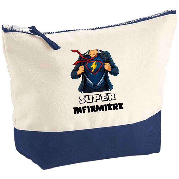 Trousse de maquillage - PLANETEE - Super Infirmière Femme - Grand format - Coton - Impression HD