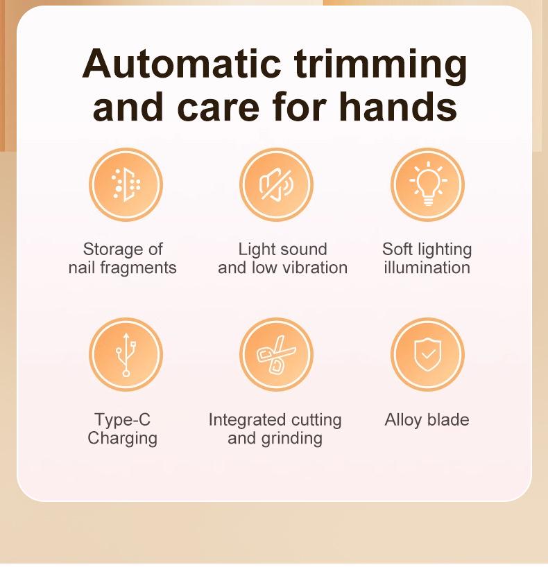 All-in-One Automatic Electric Nail Clippers for Babies & Children with Anti-Splash Polishing and Grinding Features