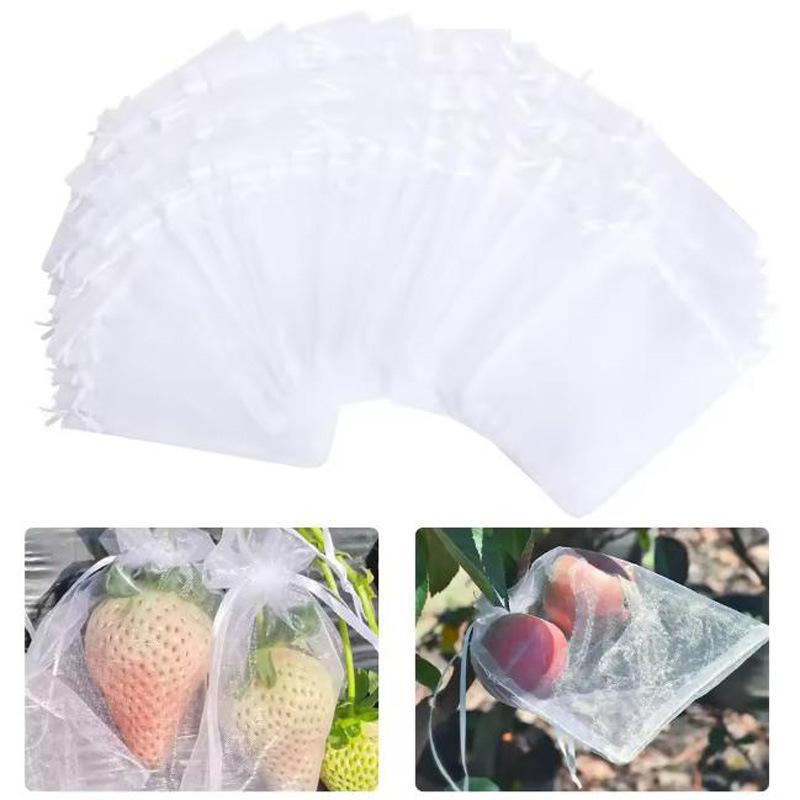 Breathable Fruit Protection Mesh Bag for Melons, Strawberries, Figs, Grapes, and Peaches - Anti-Bird Cover