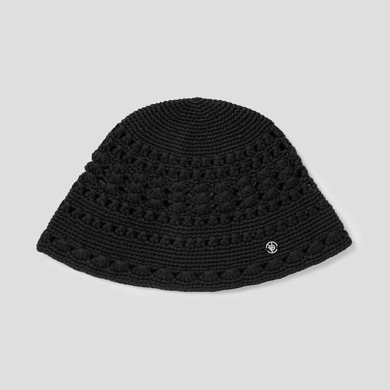 Kuho Plus Crochet Knit Bucket Hat Black (KE558BM015)